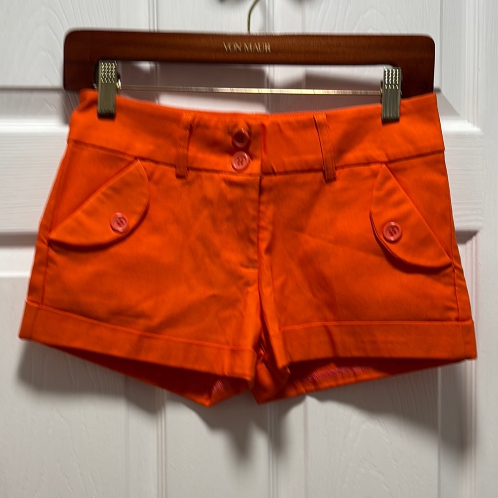 Orange Shorts with Rolled Hems new without tags